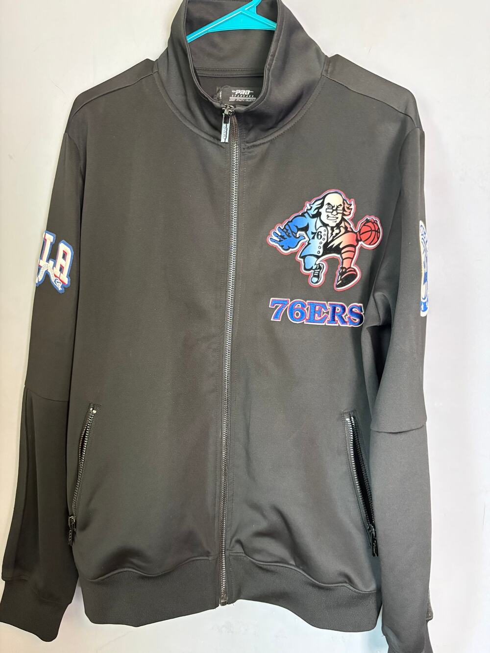 Pro Standard 76ers Zip Up Hoodie L Black